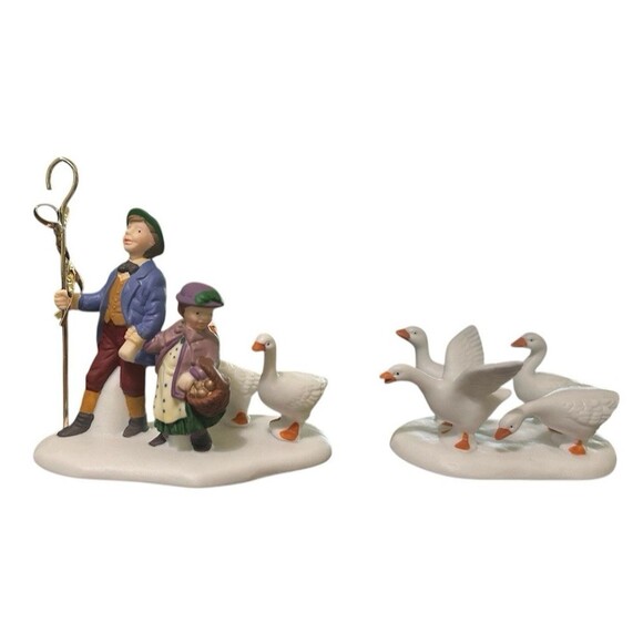 Dept 56 Heritage Village 12 Days of Dickens VI: Six Geese A-Laying #58382 - Picture 1 of 13